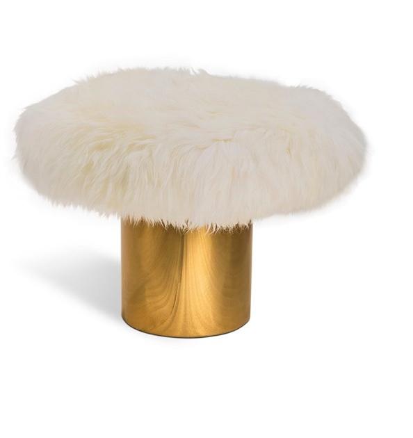 Scarlet Splendour Круглый журнальный столик из овчины Snow white sun-id-1357823 - Вид №1