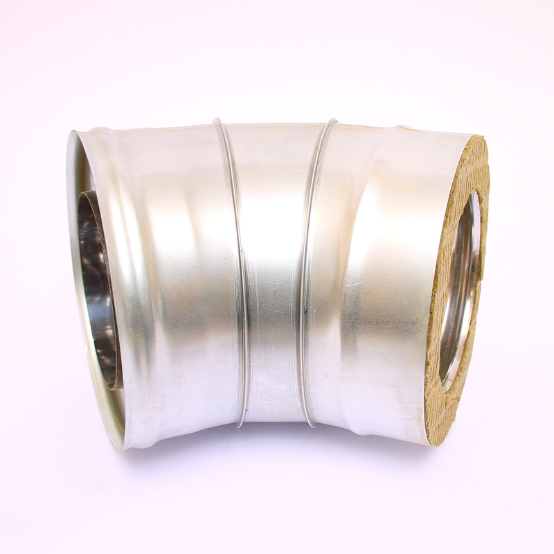 Сэндвич-колено 135" Ferrum Ф160х250 оцинкованная сталь (430/0,5мм) FD07160N4FC