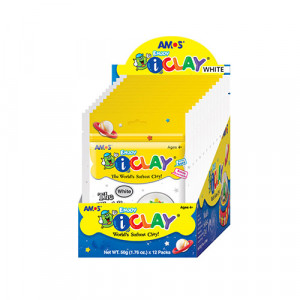 22052 Масса для лепки iClay в пакетиках 50 г белая AMOS