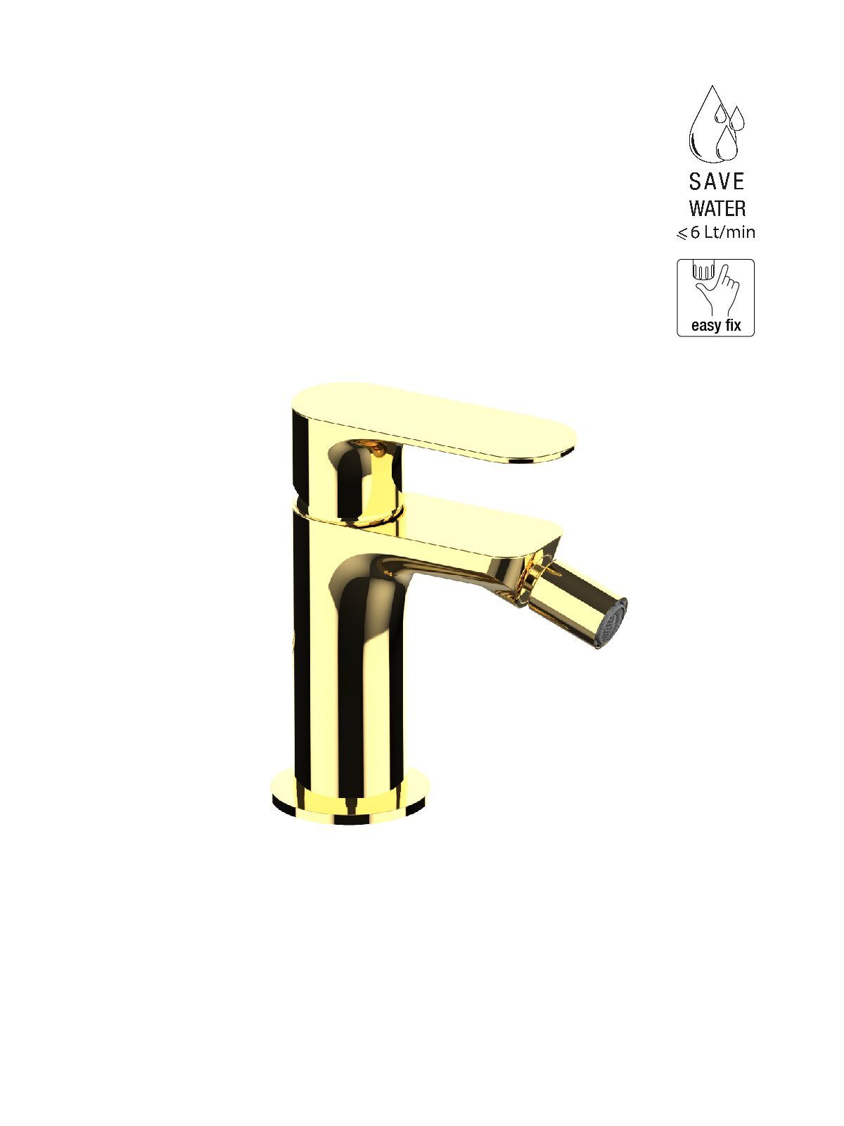 Смеситель для биде без слива с ограничителем расхода Rubinetterie Frattini Lea ARCH-00143176 - Вид №12