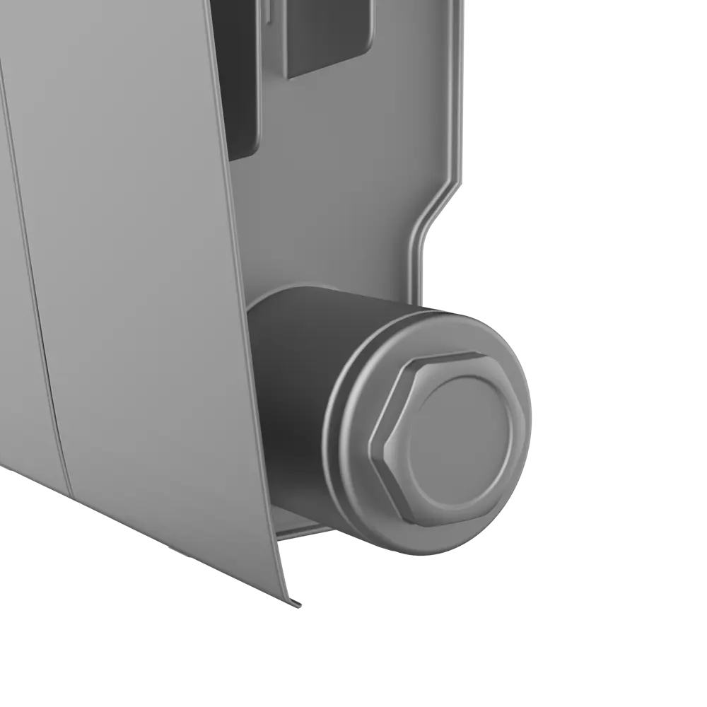 Радиатор секционный Royal Thermo Biliner RTBSSVR35008 350/87 8 секций нижнее правое подключение биметалл серый 82758207 STLM-2152260 - Вид №5