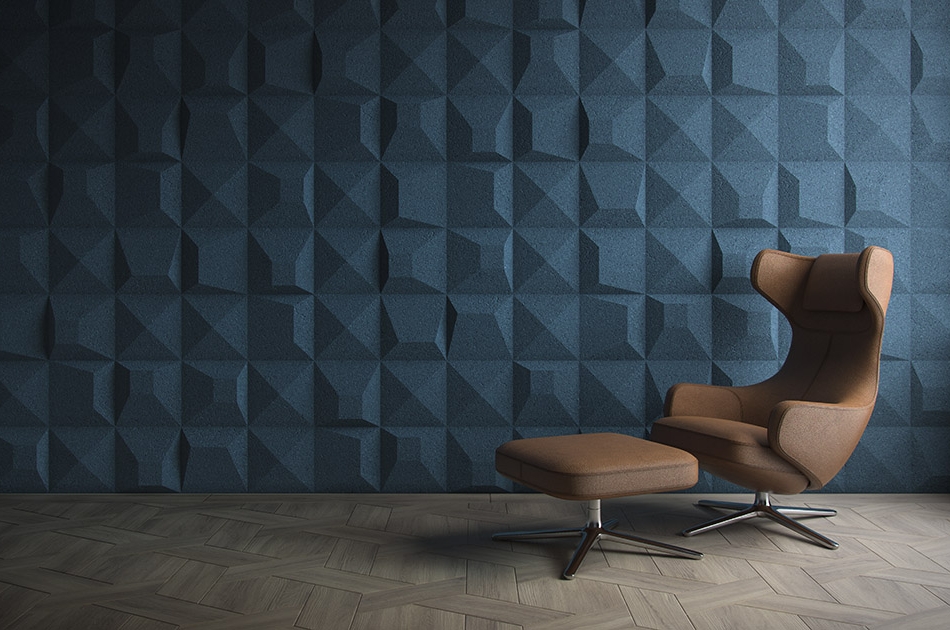 310 112 621 Пробковая 3D-плитка для стен Pyramid Bluemoon GRANORTE 3DForms - Вид №2