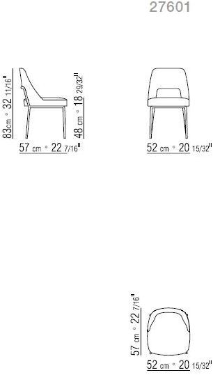 Flexform Стул из мягкой ткани Joyce sun-id-1345583 - Вид №1