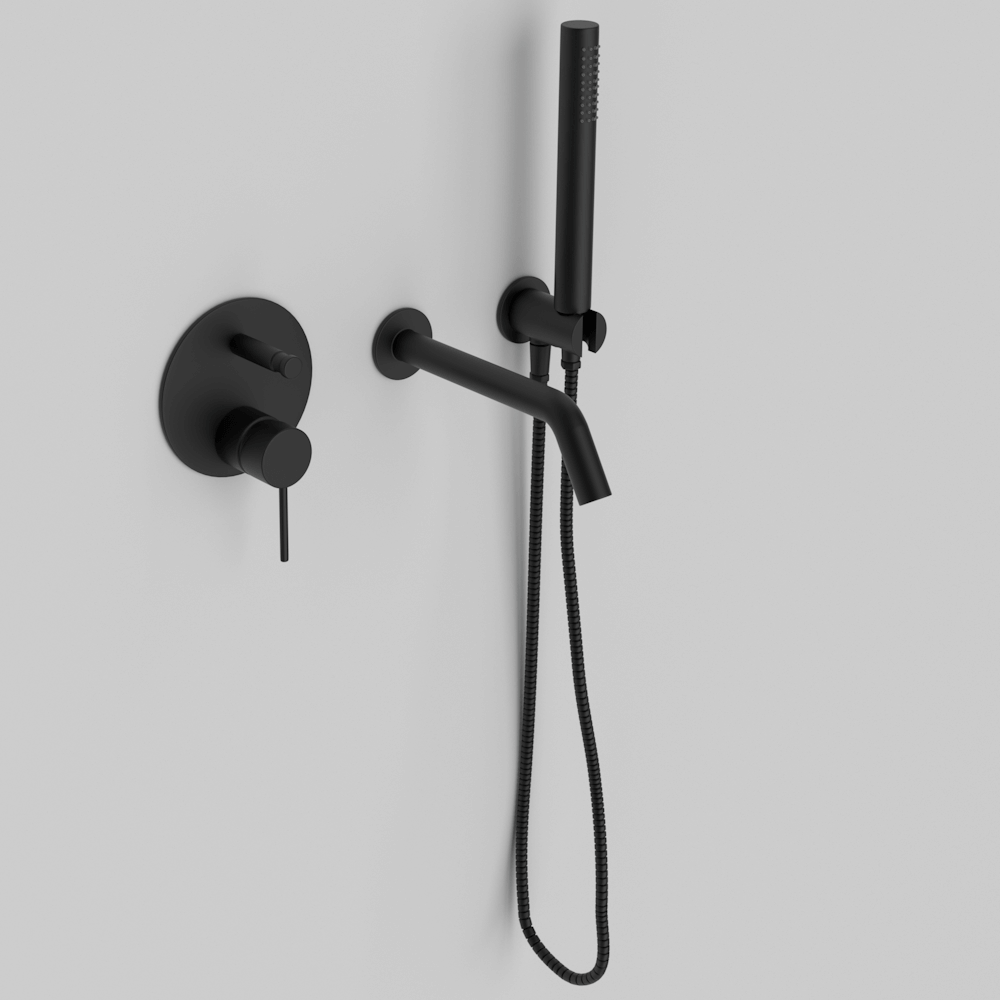 D419-N Однорычажный смеситель для ванны с ручным душем Duten  - Вид №1