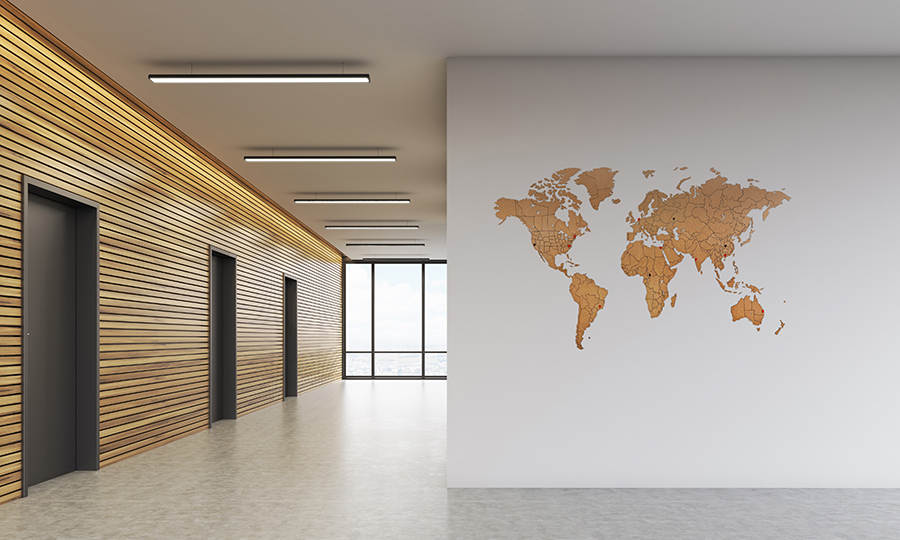 17-03 Пазл «карта мира» коричневая 150х90 см new Mimi  - Вид №1