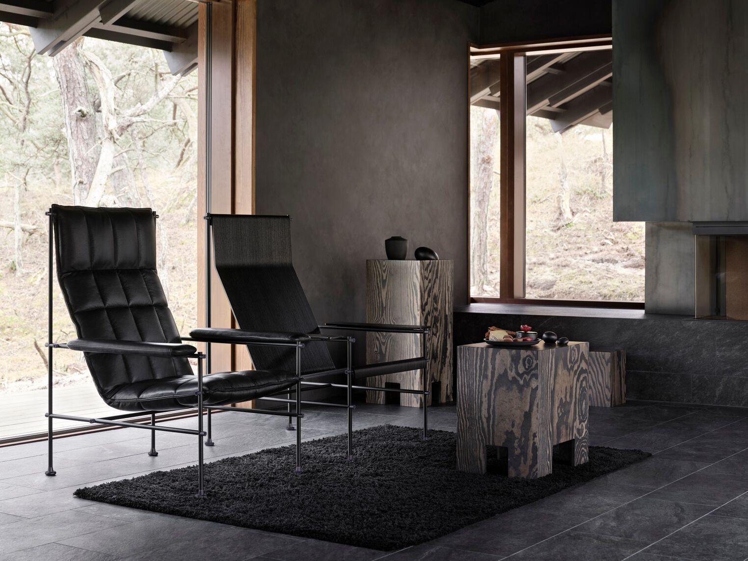 Кожаное кресло с подлокотниками Bla Station VILLHEM ARCH-00065627 - Вид №4