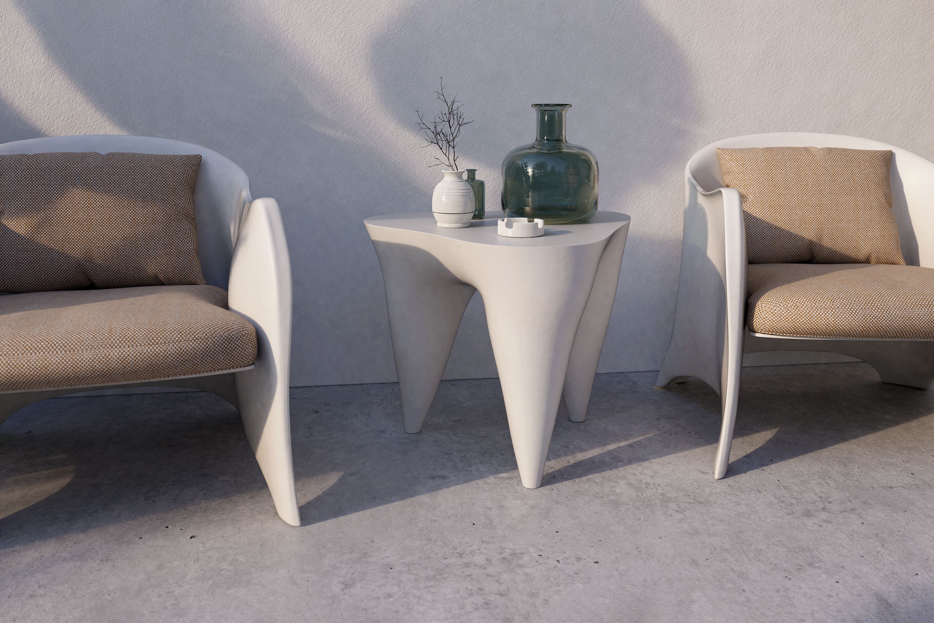 Высокий садовый стол из стекловолокна GANSK Ivory ARCH-00007015 - Вид №1