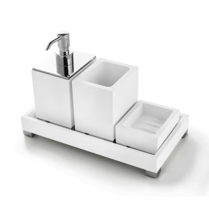 BEMDW97A 3SC Набор из 4 шт., стакан, дозатор, мыло, лоток Moderno