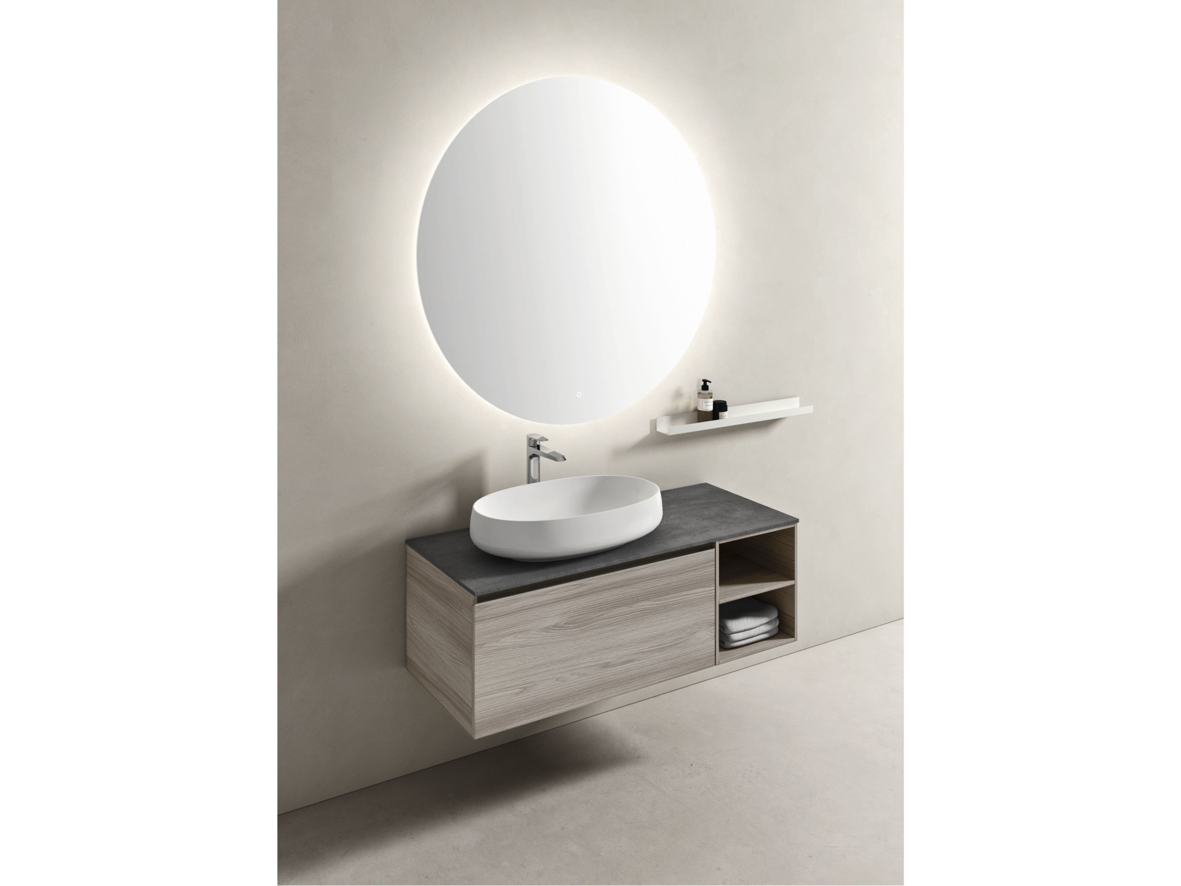 Подвесной туалетный столик с зеркалом Gruppo Geromin капля ARCH-00078196 - Вид №1