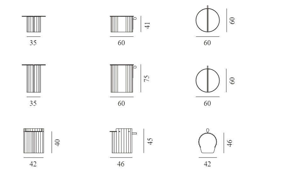 Круглый складной журнальный столик из войлока de Sede DS-5010 ARCH-00079487 - Вид №5
