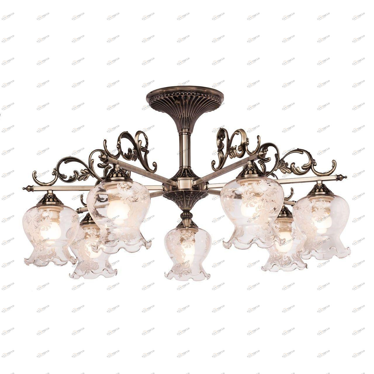 Потолочная люстра Silver Light Leonardo 708.53.7 SILVER LIGHT ДИЗАЙНЕРСКИЕ, LEONARDO 183382 Бронза 