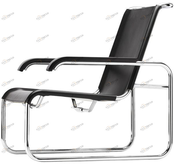 Thonet Кожаное кресло с салазками и подлокотниками S 35 sun-id-1491178