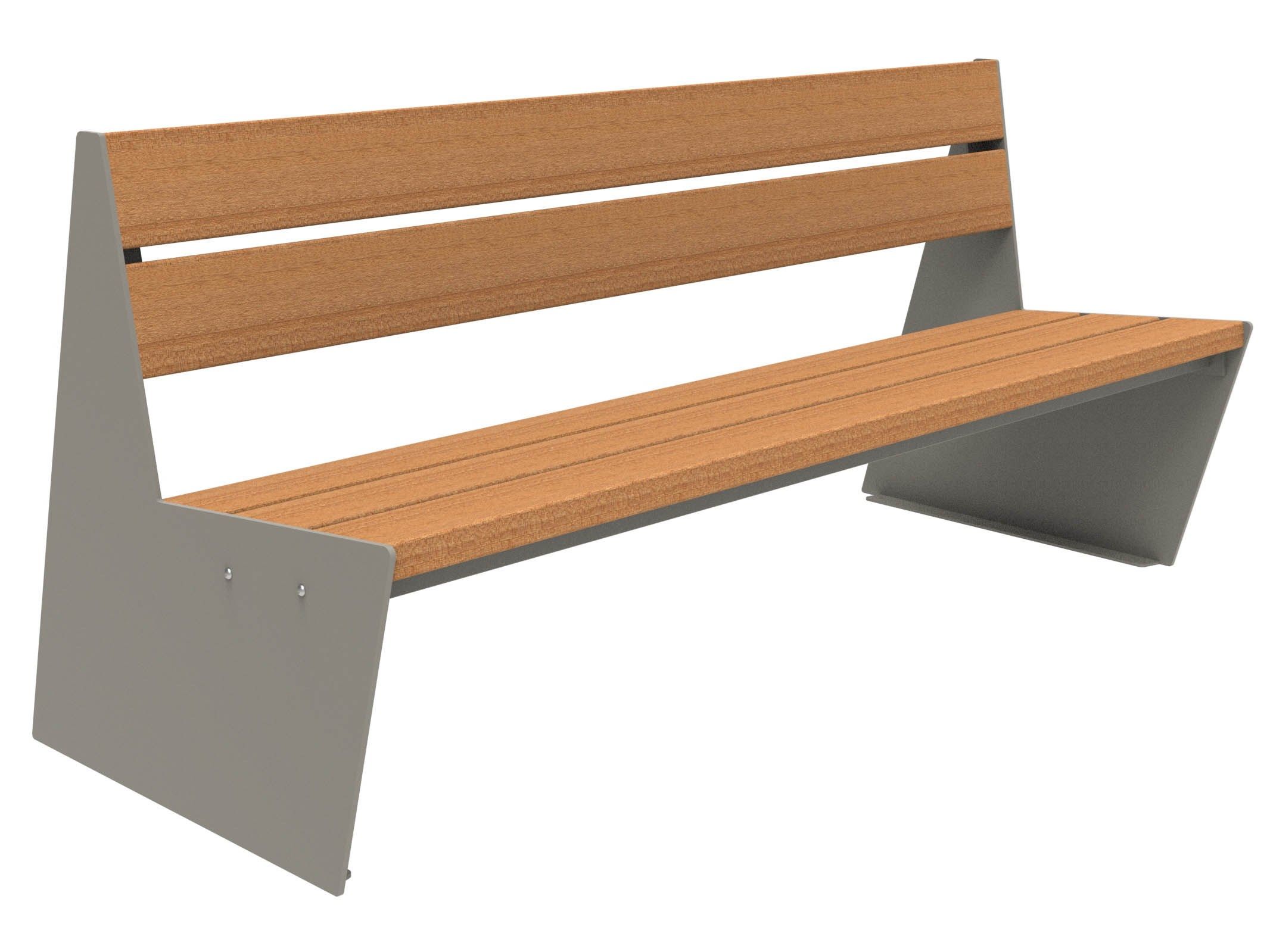 Скамья из окуме со спинкой Lazzari Sharp ARCH-00087617 - Вид №15