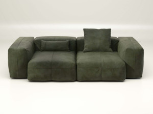 Кожаный модульный диван