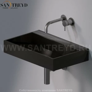 L010T1RPV4.104 Подвесная раковина настенная прямоугольная A. e T. Italia P35 черная