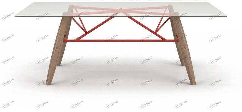Huppé Прямоугольный стол из дерева и стекла Connection 6087/88/89/90v HUPPE