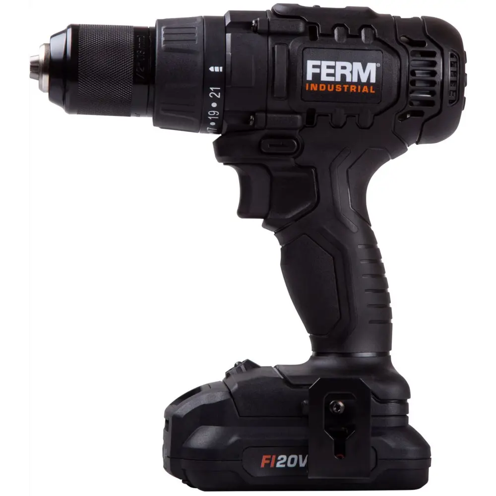 Дрель-шуруповерт аккумуляторная ударная Ferm CDM1147P, 20 В Li-ion 2x2 Ач STLM-2054414 - Вид №1
