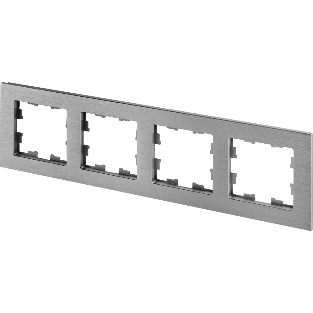 Рамка IEK Brite-4 для розеток и выключателей в алюминиевом исполнении 87761326 STLM-1105422 - Вид №2