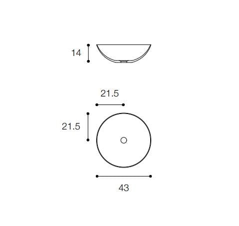 Круглый умывальник Ceramilux® Falper CIOTOLA 43 ARCH-00052255 - Вид №4