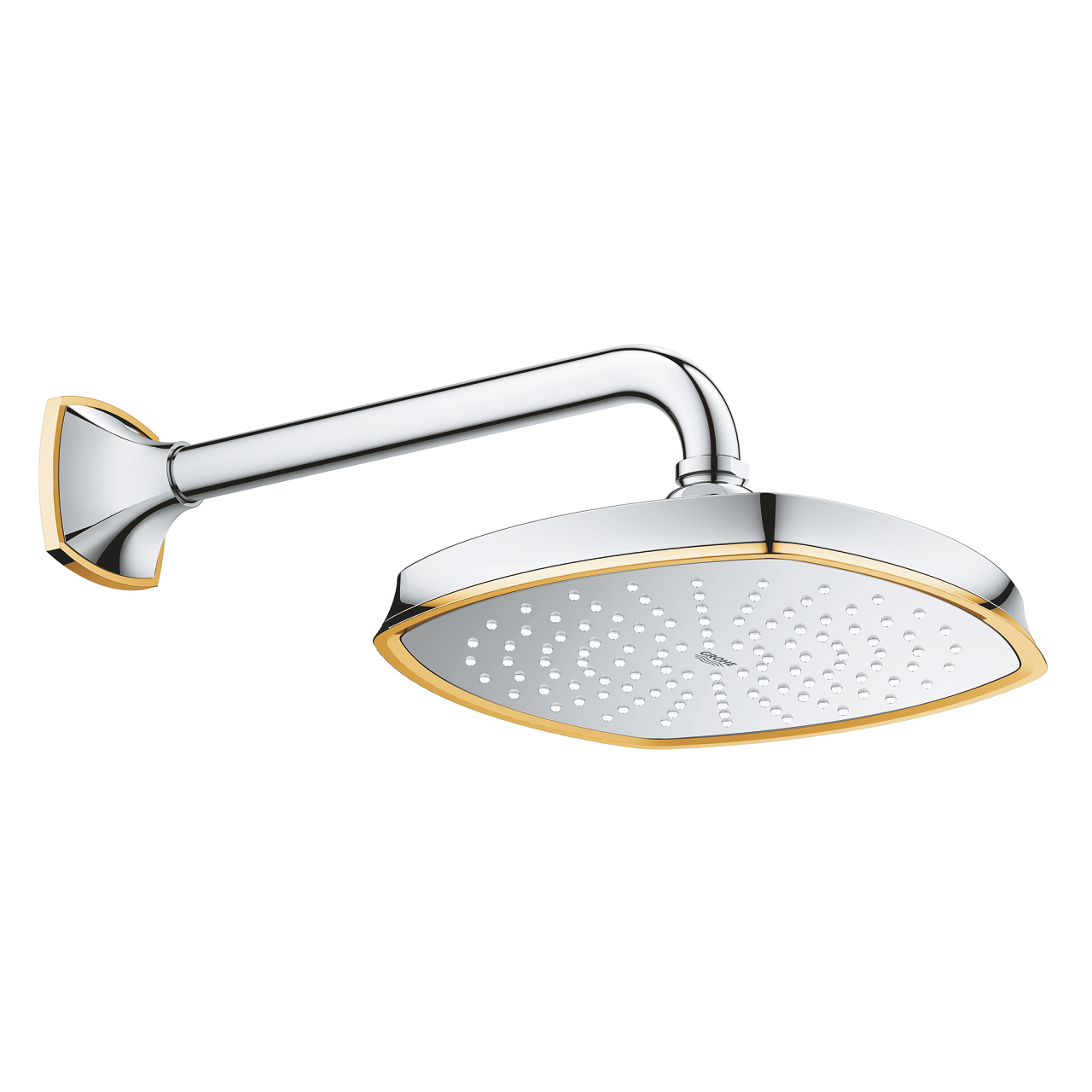 Верхний душ GROHE Rainshower Grandera, 1 режим, 220х200 мм, хром/золото (27974IG0) - Вид №2