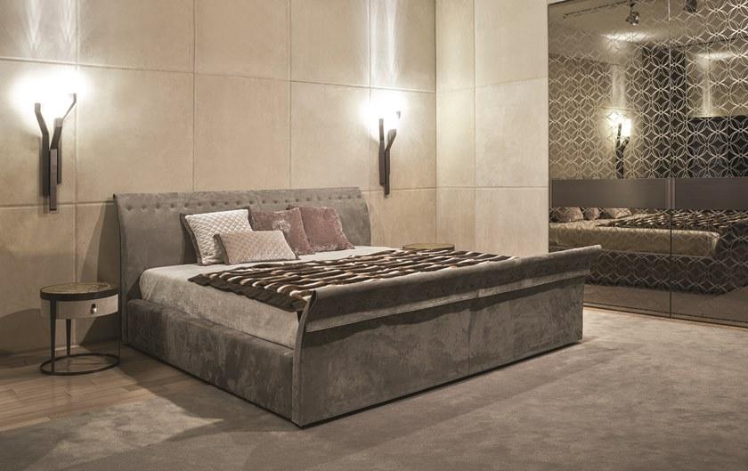 Longhi Двуспальная кровать из ткани с мягким изголовьем Loveluxe 2015 – regency collection W 830 - Вид №2