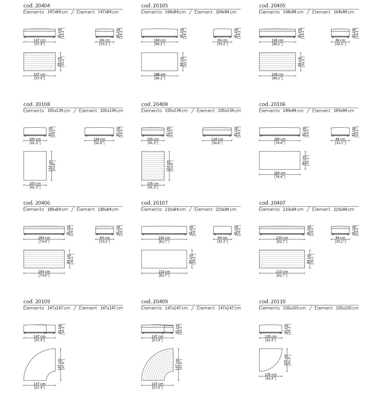 Модульный тканевый диван Frigerio Эдди ARCH-00072713 - Вид №12
