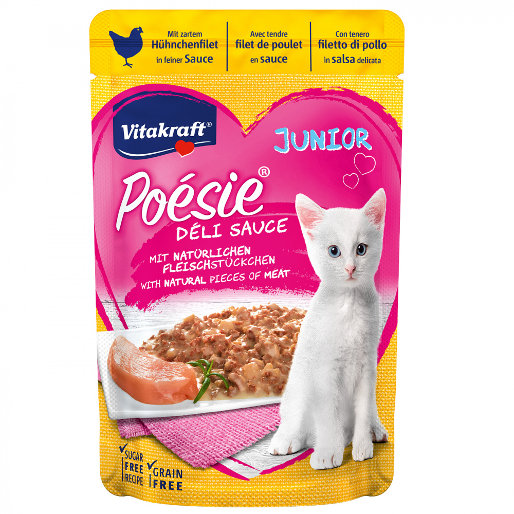 ПР0047602 Корм для котят Poesie курица в соусе пауч 85г VITAKRAFT 