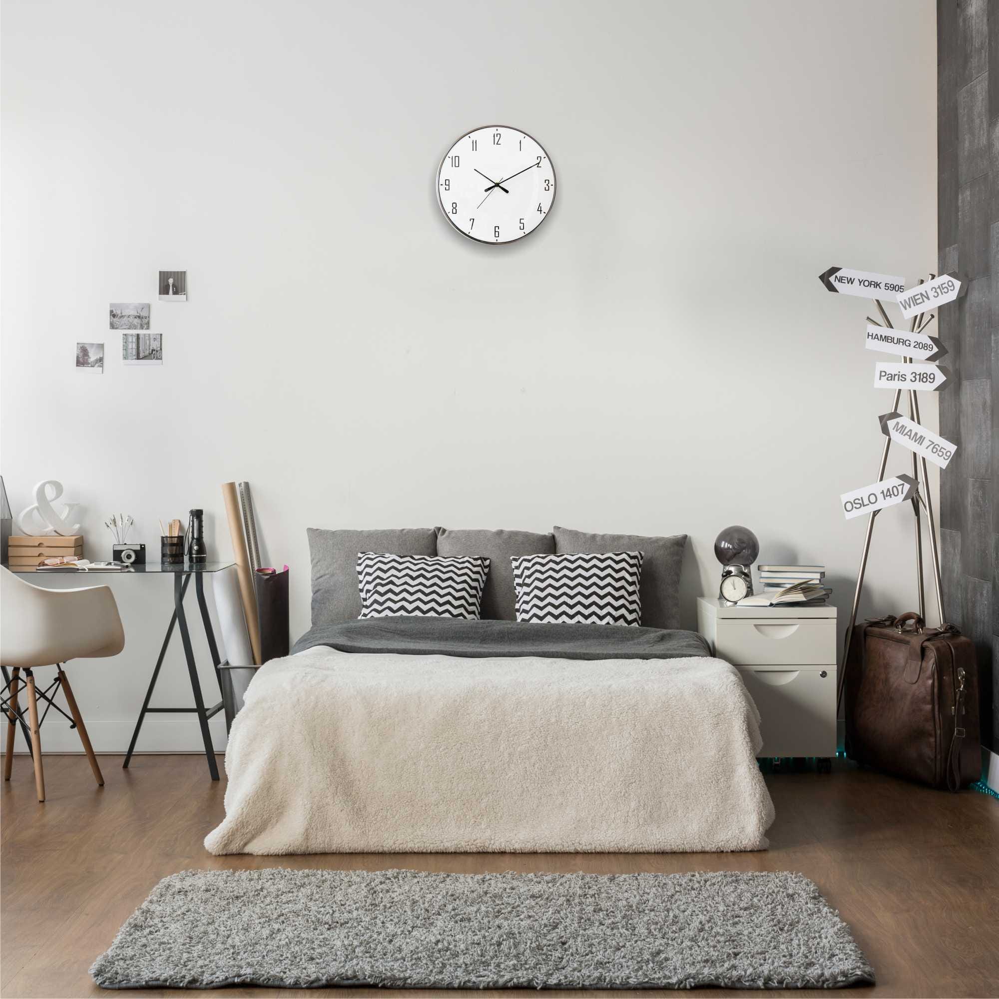 82902874 Часы настенные Apeyron ML200-916 ø33 см металл цвет серебристый Декор Santreyd  - Вид №5