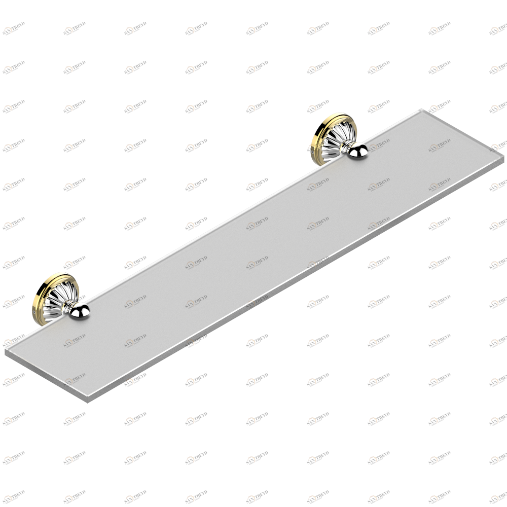 U1A-564 Полка стеклянная 60 cм с кронштейнами Thg-paris Mandarine Хром/золото U1A-564 CAT.A