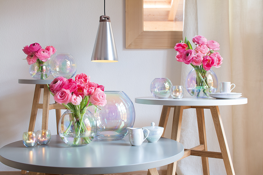 P034-11-363 Набор из 4 чашек с блюдцем pearl 250 мл белый перламутр LSA International  - Вид №2