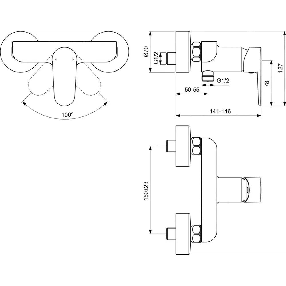 Смеситель для душа Ideal Standard Tyria BC156HO однорычажный цвет белый/хром 80152634 STLM-2009174 - Вид №5