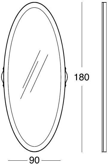 Longhi Зеркало настенное овальное в раме Loveluxe Y 330 - Вид №2