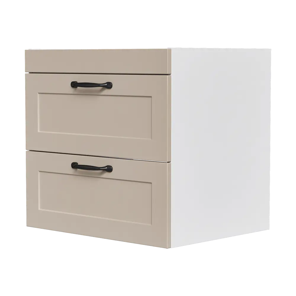 Тумба под раковину подвесная Гала 60x56x47.6 см цвет бежевый с раковиной Sensea Remix 61 см Santreyd STLM-2184759