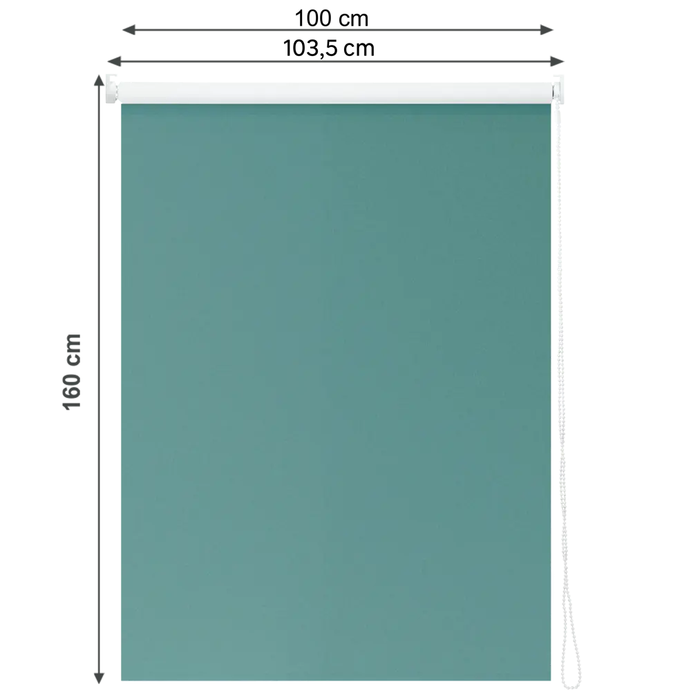 Штора рулонная блэкаут Inspire Santos 100x160 см бирюзовая Celadon 2 82692243 STLM-2057048 - Вид №1