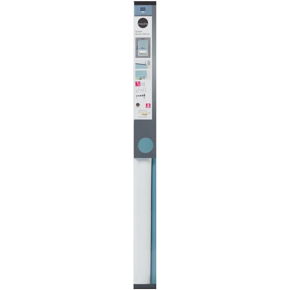Штора рулонная блэкаут Inspire Santos 40x160 см бирюзовая Celadon 2 82668348 STLM-2051090 - Вид №5