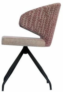 Anesis Вращающийся стул на козелке из ткани с подлокотниками  C28