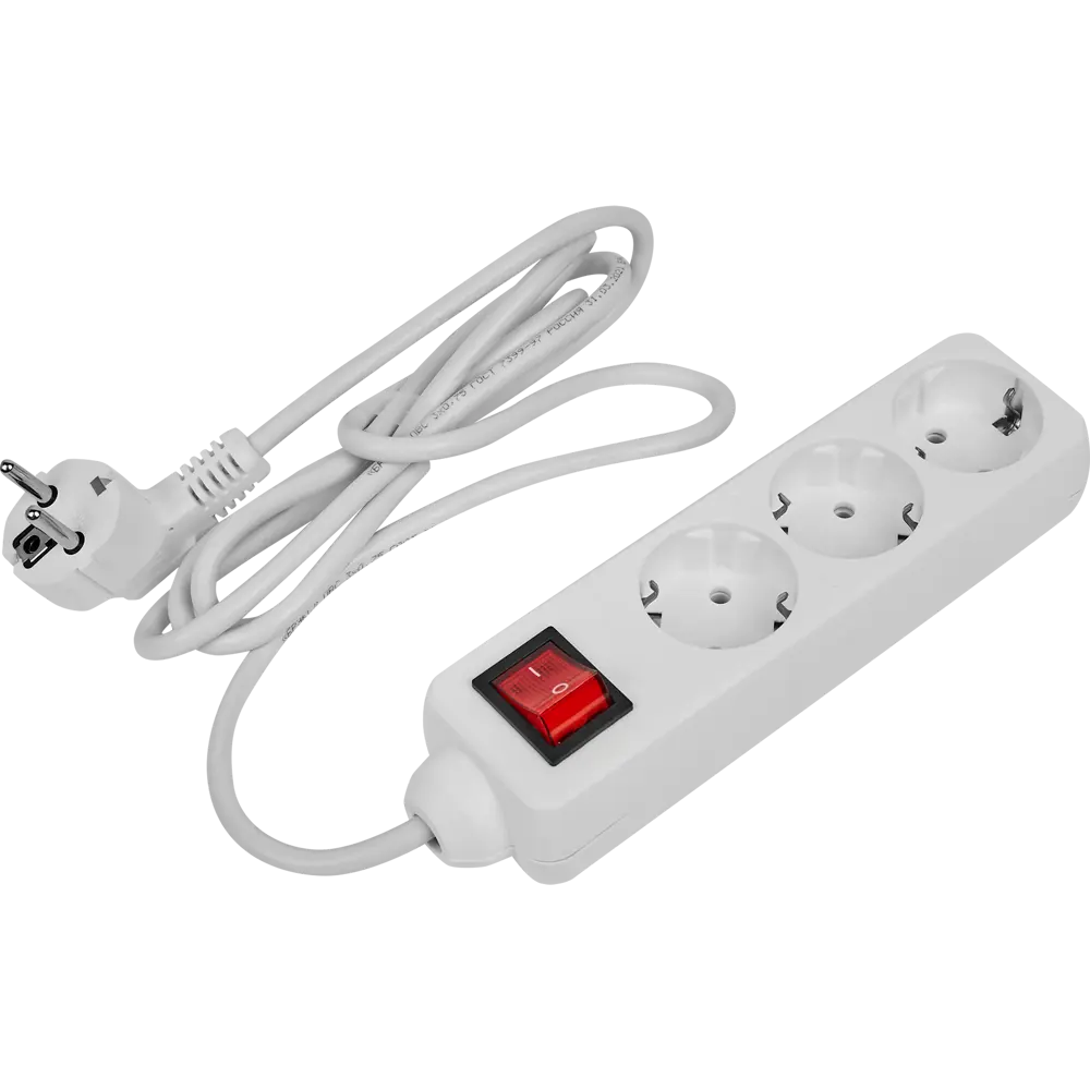 Удлинитель Защита Про с заземлением на 3 розетки и выключателем 88309481 STLM-0077531 - Вид №1