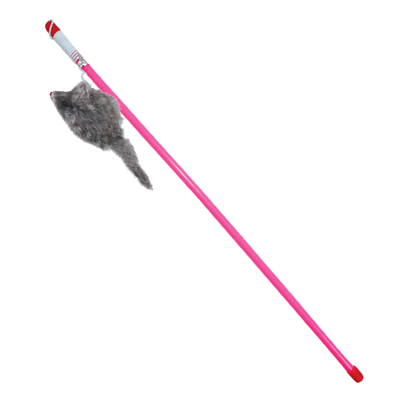 ПР0051875 Игрушка для кошек удочка-дразнилка "Серая мышка", 70/500мм TRIOL 