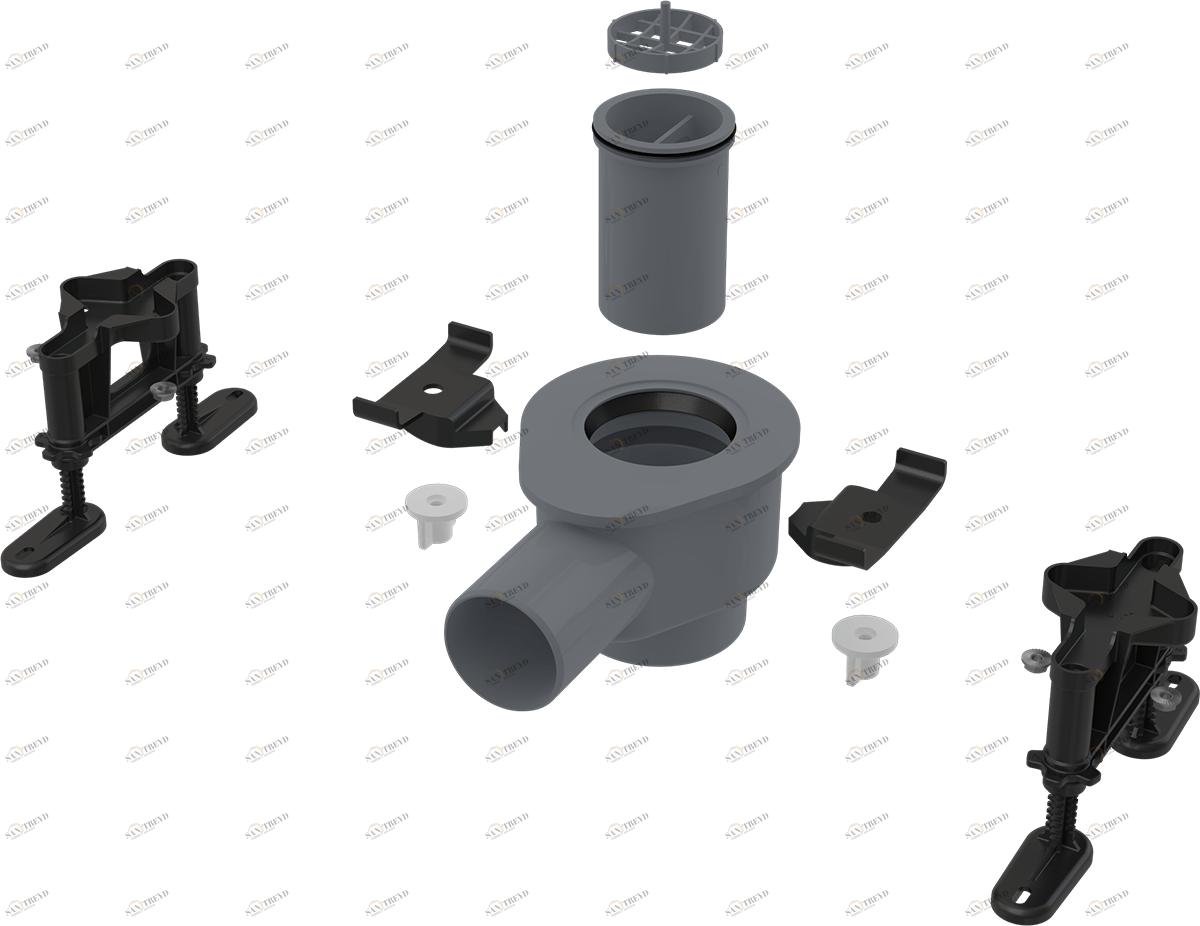 Сифон DN50 и комплект регулируемых ног ALCAPLAST APZS12