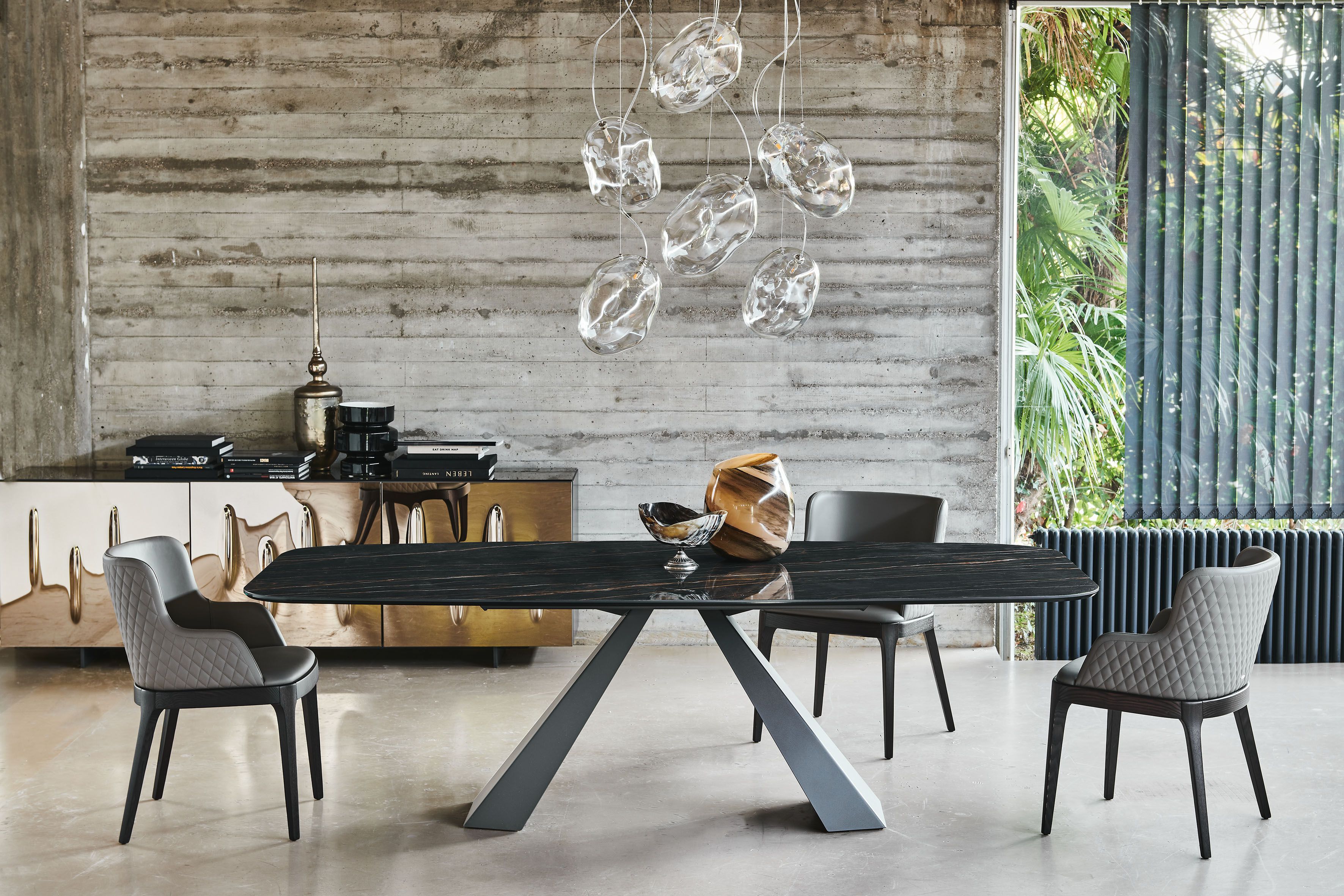 Стальной стол и керамическая столешница Cattelan italia ELIOT KERAMIK ARCH-00093127 - Вид №1