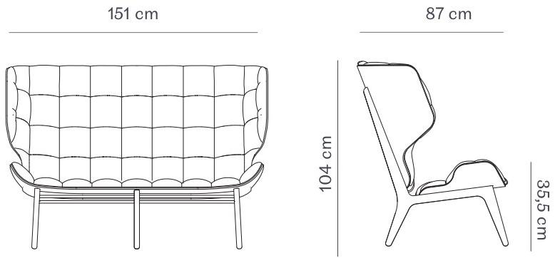NORR11 Стеганый диван из 2-местной ткани Mammoth sun-id-1397732 - Вид №10
