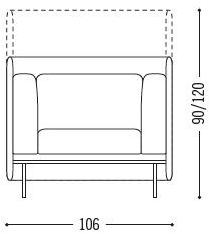 COR Акустическое кресло из ткани с высокой спинкой Floater sun-id-1421103 - Вид №2