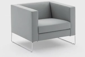 Viganò Кожаное кресло с салазками и подлокотниками Cubiko