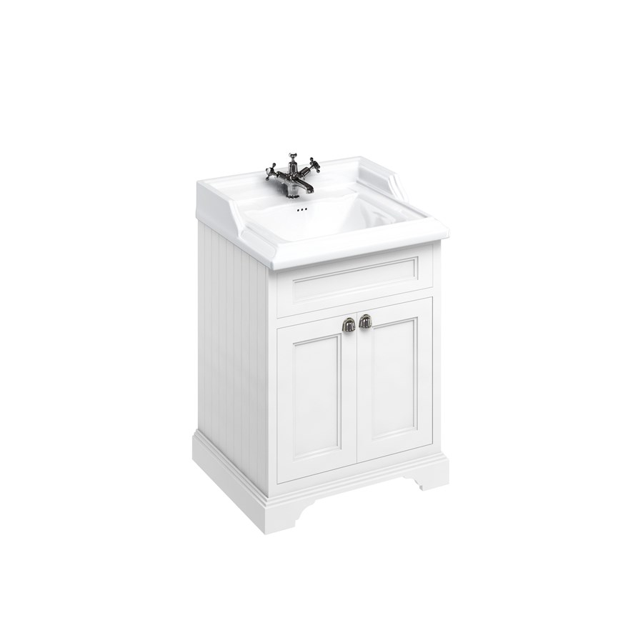 Burlington Отдельностоящий блок 65 с дверьми и классической раковиной Classic Grey с 1 отверстием под смеситель Раковина FF8G_B15 1TH 