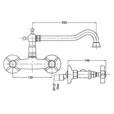 Смеситель MIGLIORE Princeton ML.CUC-852.DO для кухни - золото  - Вид №3