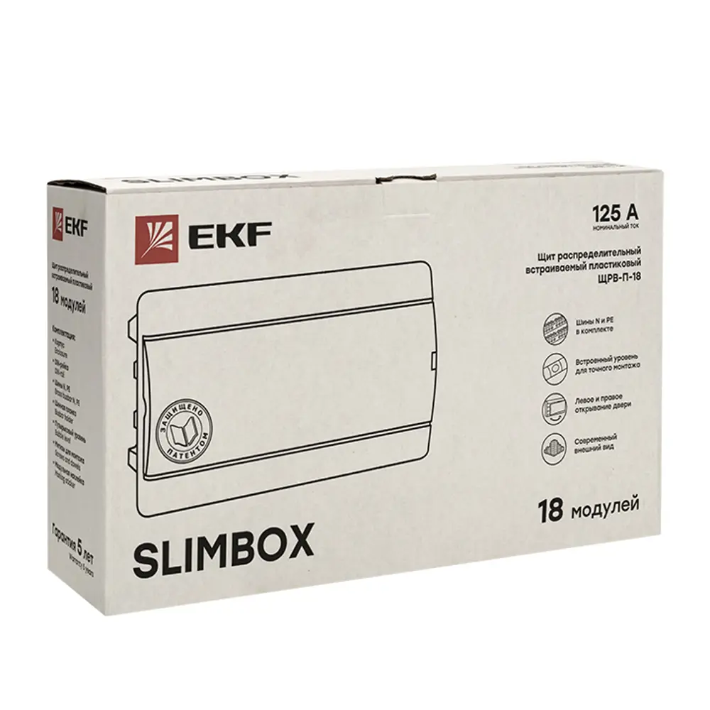 Щит распределительный встраиваемый EKF Proxima SlimBox ЩРВ-П-18 18 модулей IP41 пластик 87887371 STLM-2026146  - Вид №6