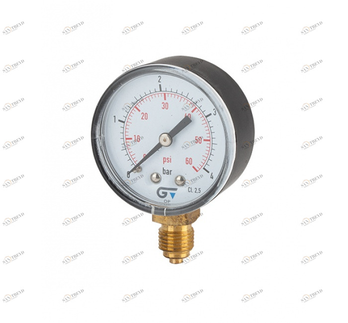 GENEBRE 3820 160 Манометр Ø 53, нижнее соединение, резьба BSP 