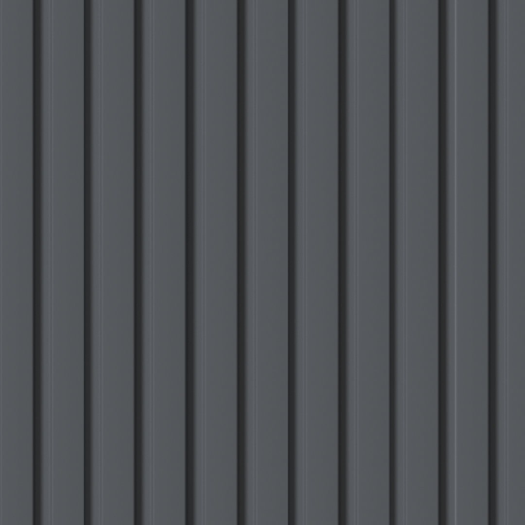 Панель Стеновая Реечная МДФ Stella Beats De Luxe Black Lead 2700x119x16 (4шт.упак.) STSR-224 - Вид №1