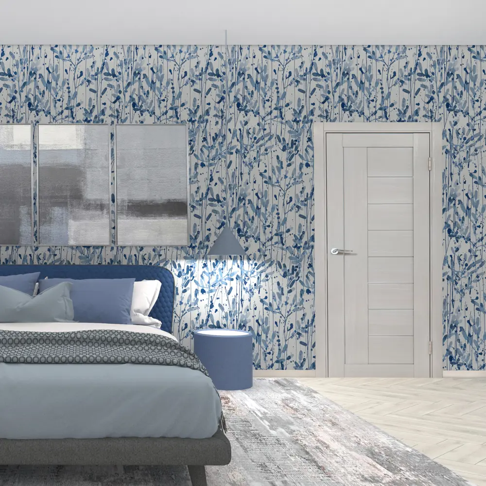 Дверь межкомнатная со стеклом Легда-29 80x200 см Hardflex серый с замком и петлями PORTIKA STLM-2160770 - Вид №5