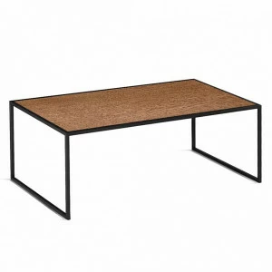 Журнальный столик прямоугольный темный дуб с черными ножками 100 см London lite black INTELLIGENT DESIGN  260891 Коричневый